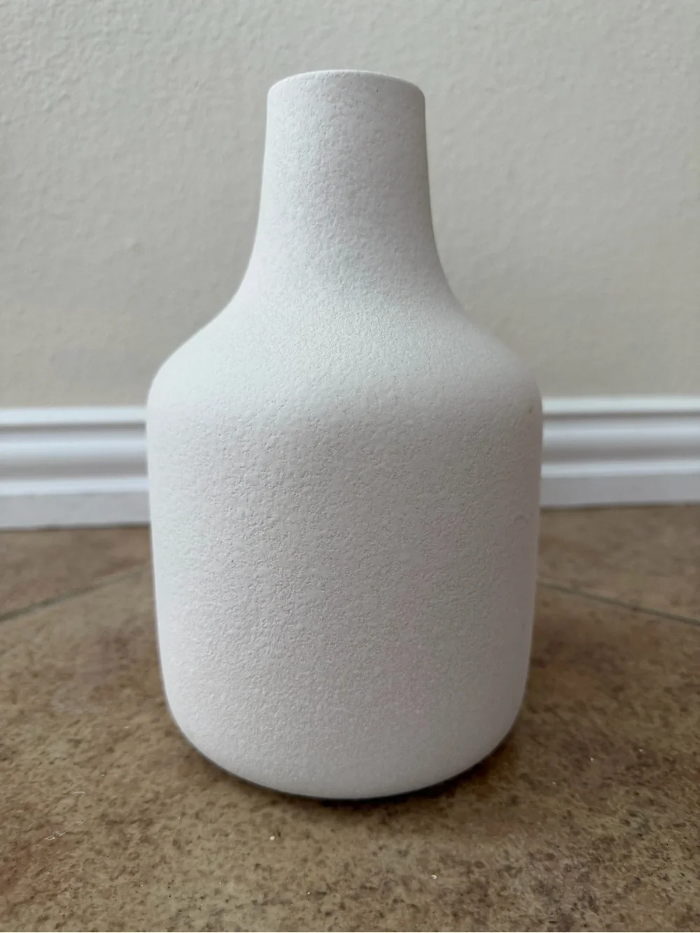 Textured Cream Ceramic Decorative Vase - Modern Home Accents